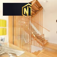 VÁCH CẦU THANG BẰNG GỖ GIÁ ĐẸP